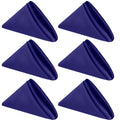 Sm:)e 17x17 inch 6 Pack Satin Napkins for Dinner Lunch Wedding Party, Silky Smooth Washable, Polyester, Violet, Square