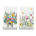 Sm:)e Butterfly Lavender Daisy Eucalyptus Sping Kitchen Towels Set of 2, 18x26 Inch