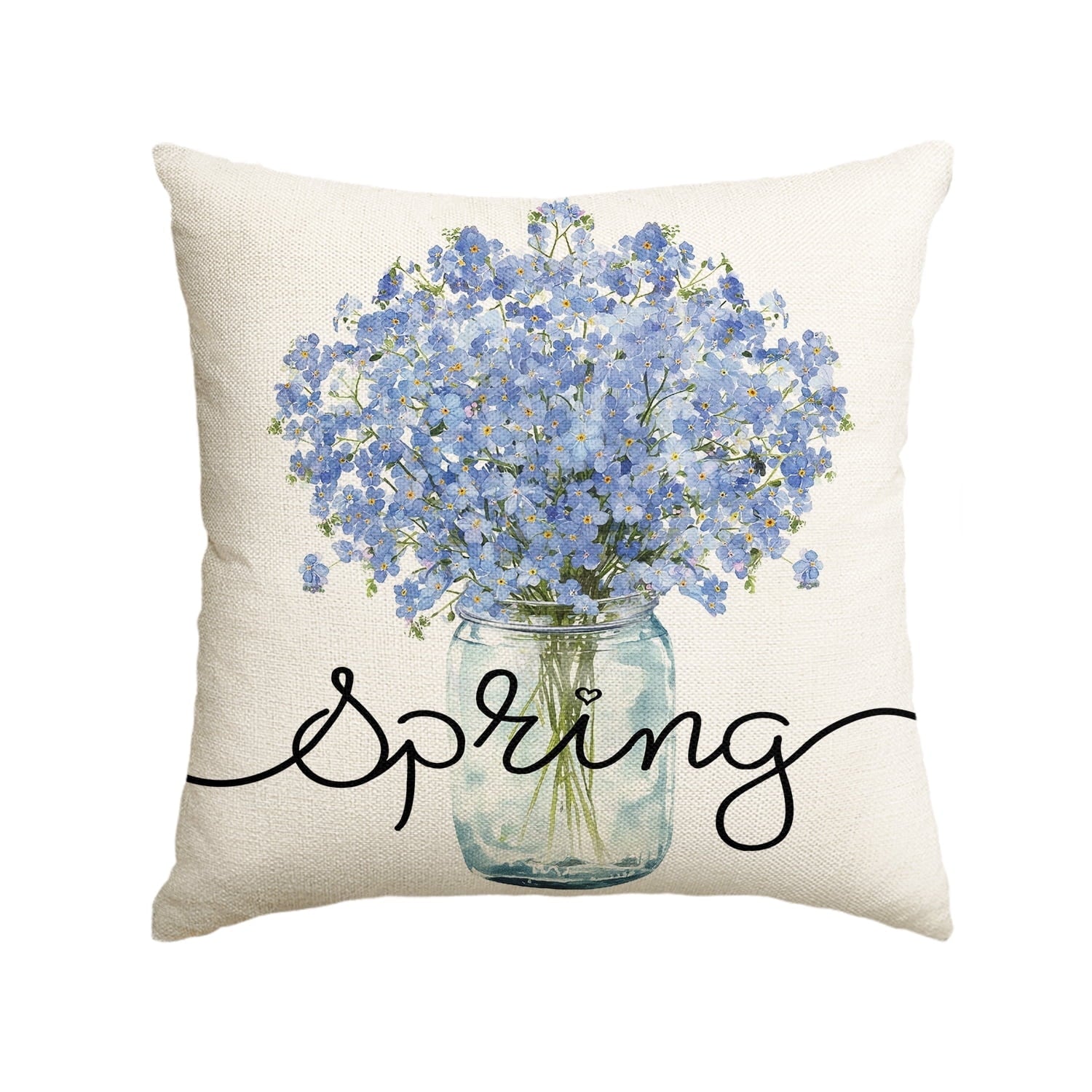 Sm:)e Lavender vasel Spring Pillow Covers,18x18 Inch