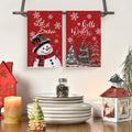 Sm:)e Red Snowman Let It Snow Xmas Trees Hello Winter Kitchen Towels Dish Towels, 18x26 Inch Daily Seasonal Christmas Decoration Hand Towels Set of 2