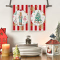 Sm:)e Red Nutcrackers Tree Christmas Kitchen Towels Dish Towels, 18x26 Inch Seasonal Winter Xmas Decoration Hand Towels Set of 2