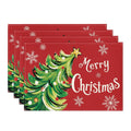 Sm:)e Christmas Tree Snowflake Christmas Placemats 12 x 18 Inch, Set of 4, Winter Table Decor Supplies for Kitchen Dining & Holiday Party