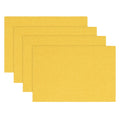 Sm:)e Yellow Placemats 12 x 18 Inch Set of 4, Seasonal Washable Kitchen Dining Table Decoration for Home Party,240g£¨0.53lb£©