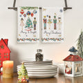 Sm:)e Nutcrackers Xmas Balls and Trees Merry Christmas Kitchen Towels Dish Towels, 18x26 Inch Snowflakes Decoration Hand Towels Set of 2