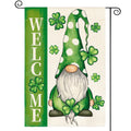 Sm:)e Welcome Gnome St. Patrick Day Garden Flag 12 x 18 inch
