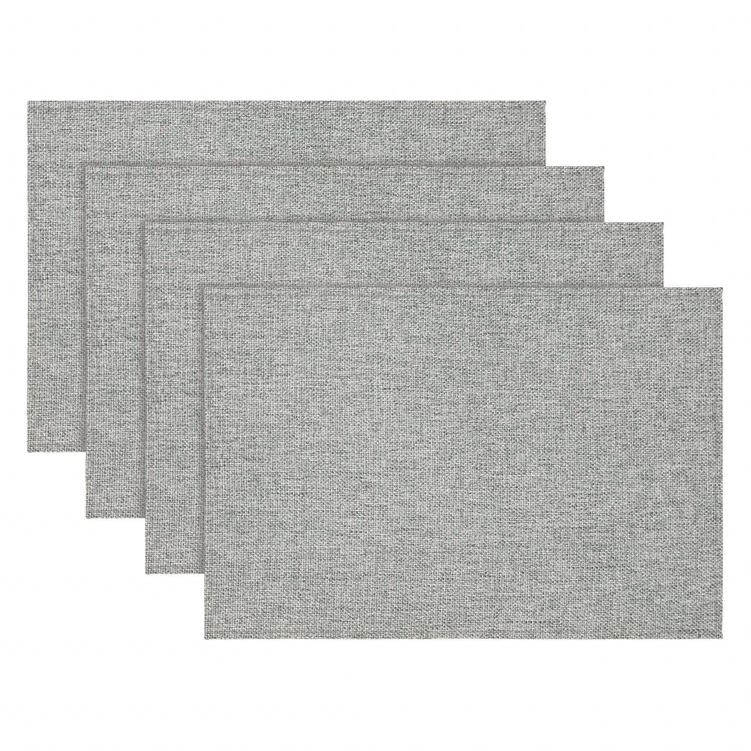 Sm:)e Light Grey Placemats 12 x 18 Inch Set of 4, Seasonal Washable Kitchen Dining Table Decoration for Home Party,240g£¨0.53lb£©
