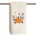 Sm:)e 1 Pc Maple Leaf Pumpkin Vine Embroidered Fall Hand Towel, 100% Cotton Absorbent Kitchen Dish Towel, 18 x 26 Inch