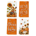 Sm:)e Fall Scarecrow Pumpkin Fall Dish Towels Set of 4, 18x26 Inch, Bless Home Farmhouse Kitchen Decor Hand Towels