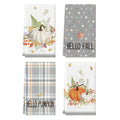 Sm:)e White Pumpkin Pumpkin Hello Fall Kitchen Dish Towels Polka Dot 18x26 Inch Set of 4