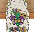 Smile Irises Carnival Mardi Gras Table Runner for Home Kitchen Dining Room 13 x 72 Inch