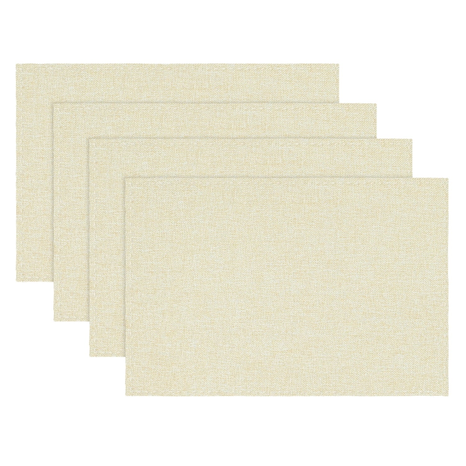 Sm:)e Beige Placemats 12 x 18 Inch Set of 4, Seasonal Washable Kitchen Dining Table Decoration for Home Party,240g£¨0.53lb£©