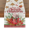 Smile Ice Cream Gingerbread Sweet Christmas Table Runner 13 x 72 Inch