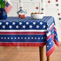 Sm:)e 4th of July Tablecloth 60 x 104 Inch, Patriotic Independence Memorial Day US Flag Table Cover Rectangle