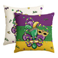 Sm:)e Beads Mask Mardi Gras Pillow Covers Set of 2,18x18 Inch,Multi Color