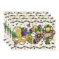 Sm:)e Irises Mask Carnival Mardi Gras Placemats Set of 4, 12x18 Inch