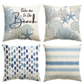 Sm:)e Take me to the Beach Sea Summer Pillow Cover 18x18 Inch Set of 4