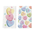 Sm:)e Pink Heart True Love Forever Valentine's Day Kitchen Towels Dish Towels, 18x26 Inch Hand Towels Set of 2