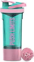 Sm:)e Protein Shaker Bottle, 24 oz, Pink, with Blender Balls Mixing Grids Flip-Top