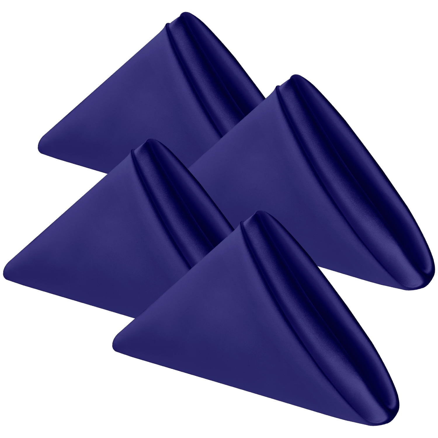 Sm:)e 17x17 inch 4 Pack Satin Napkins for Dinner Lunch Wedding Party, Silky Smooth Washable, Polyester, Violet, Square
