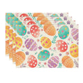 Sm:)e Watercolor Eggs Floral Easter Placemats Set of 4, 12x18 Inch Table Mats for Party Kitchen Dining Decoration