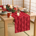 Sm:)e Red Tree Christmas Table Runner 13x48 Inch, Soft Plush Faux Fur Mantel Kitchen Dining Table Decor, Winter Xmas Party