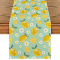 Sm:)e Daisy Floral Lemon Summer Table Runner 13 x 72 Inch,Healthy Fruit Watercolor Rustic Botanic Table Cover for Party Picnic Dining Room Kitchen