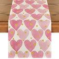 Sm:)e Golden Pink Love Valentine's Day Table Runner 13 x 72 Inch