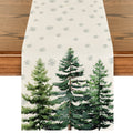 Sm:)e Pine Tree Snowflake Merry Christmas Table Runner 13 x 90 Inch