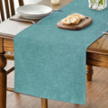 Sm:)e Turquoise Aqua Table Runner 13x90 Inch, Seasonal Washable Kitchen Dining Table Decoration for Home Party
