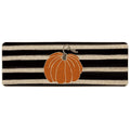 Sm:)e Stripe Pumpkins Fall Doormat, Autumn Home Decor Low-Profile Entrance Switch Rug Door Mat for Indoor Outdoor 17x47 Inch