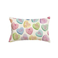 Sm:)e Love Heart XOXO Crazy for You Valentines Day Throw Pillow Cover 12 x 20 Inch, Polyester