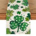 Sm:)e Shamrock St. Patrick's Day Table Runner 13 x 60 Inch, Home Kitchen Seasonal Decoration Holiday Table Decor
