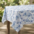 Sm:)e Summer Tablecloth 60x104 Inch, Marine Animals Starfish Conch Shells Corals Dining Table Decor