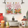 Sm:)e Have a Sweet Christmas Gingerbread Man Kitchen Dish Towels Set of 2 18x26 Inch