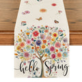 Sm:)e Spring Table Runner with Flowers Floral 13 x 72 Inch