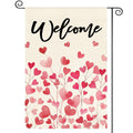 Sm:)e Love Hearts Welcome Valentine's Day Garden Flag 12x18 Inch