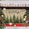Sm:)e Christmas Pine Trees Rubber Doormat, 17" x 29", Non-Slip