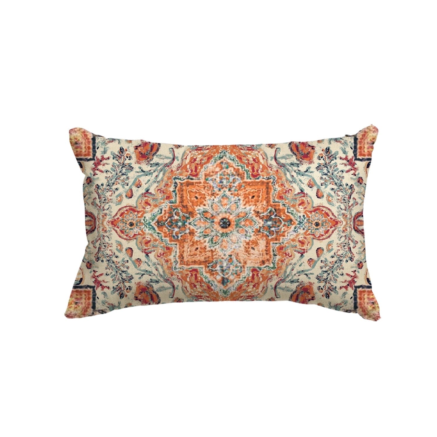 Sm:)e Printing Boho Farmhouse Throw Pillow Cover 12x20 Inch, Rustic Outdoor Sofa Couch Home Decor