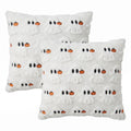 Sm:)e White Ghost Pumpkin Halloween Pillow Covers 18x18 Inch Set of 2, Faux Fur Soft Cushion Cover for Sofa Home Decor