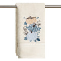 Sm:)e 1 Pc Multi Stacked Blue Pumpkin Maple Leaf Vine Embroidered Fall Hand Towel, 100% Cotton Absorbent Kitchen Cleaning Towel, 18 x 26 Inch