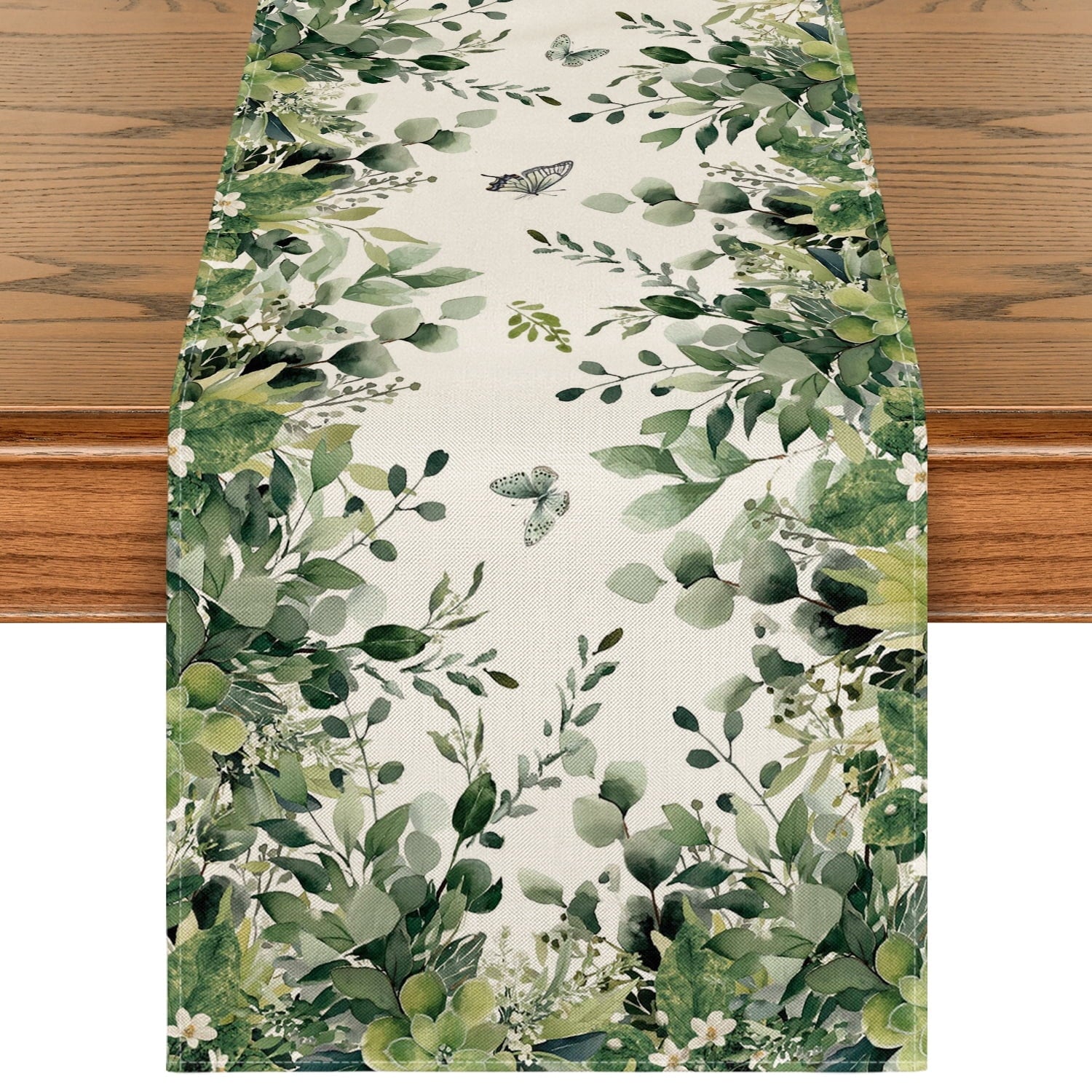 Sm:)e Eucalyptus Summer Table Runner 13x72 Inch