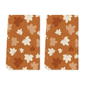Sm:)e Maple Leaves Orange Fall Kitchen Dish Towels Set of 2, Soft & Absorbent Washcloth 18x26 Inch