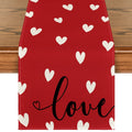 Sm:)e Red Love Heart Valentine Table Runner 13 x 108 Inch