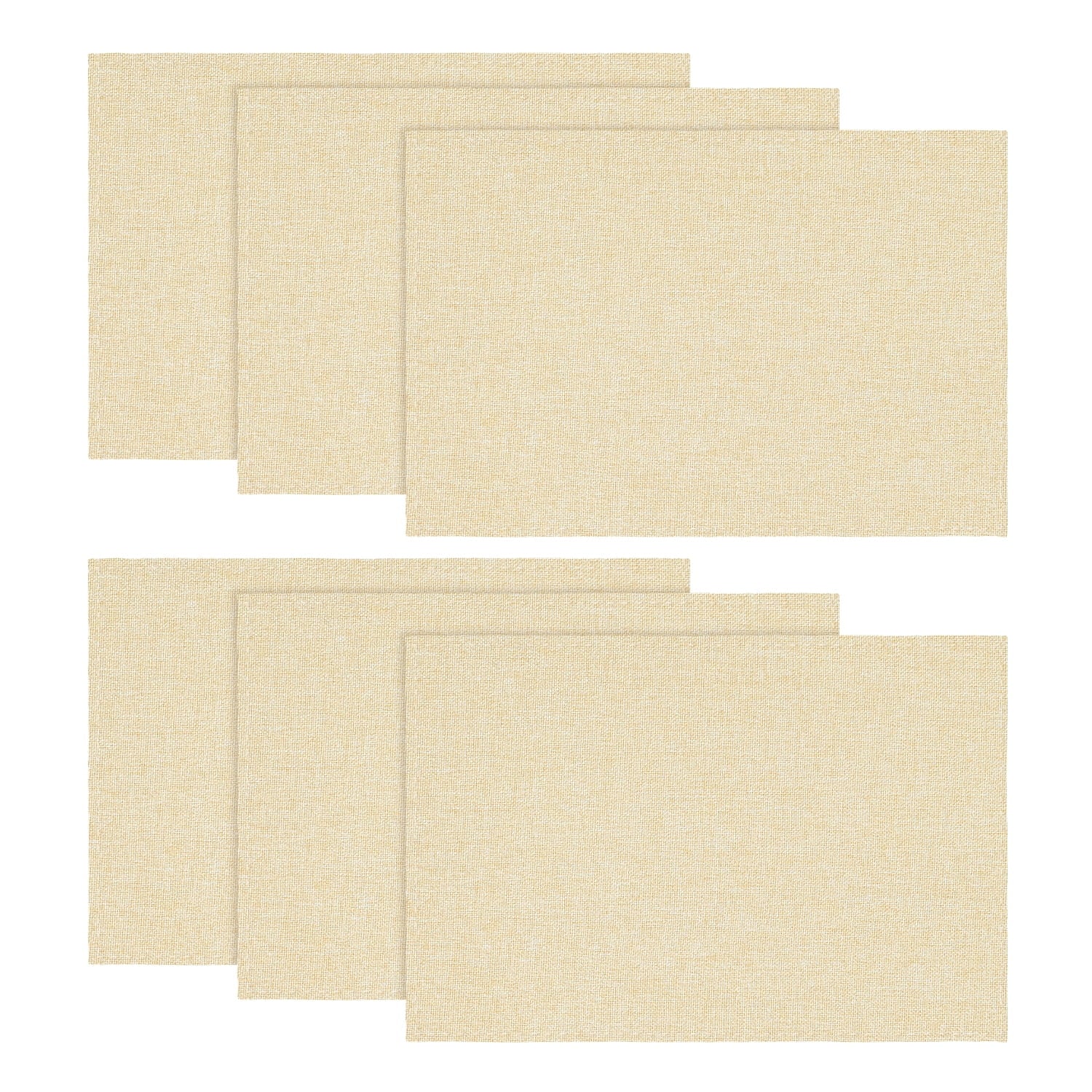Sm:)e Light Brown Placemats 12 x 18 Inch Set of 6, Seasonal Washable Kitchen Dining Table Decoration for Home Party,240g£¨0.53lb£©