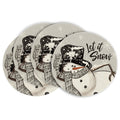 Smile Grey Snowman Snowflake Let it Snow Christmas Placemats Set of 4, 15 Inch Seasonal Winter Xmas Round Table Mats for Dining Decoration