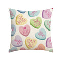 Sm:)e Colorful Hearts Valentines Day Throw Pillow Cover 18x18 Inch
