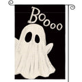Sm:)e Boo Ghost Halloween Garden Flag 12 x 18 Inch, Double-Sided Printing, Outdoor Welcome Decor for Yards