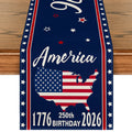 Sm:)e 250 Years Anniversary Table Runner Kitchen Dining Table Decor, Seasonal Home Decoration Indoor Outdoor Party Item 13 x 72 Inches,Blue