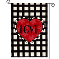 Sm:)e Love Heart Garden Flag Vertical Double Sided, Valentine's Day Anniversary Wedding Yard Outdoor Decoration 12.5 x 18 Inch