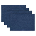 Sm:)e Navy Blue Placemats 12 x 18 Inch Set of 4, Seasonal Washable Kitchen Dining Table Decoration for Home Party,240g£¨0.53lb£©